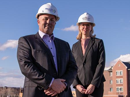 Amy Bronson, EdD, director of the CMU Physician Assistant Studies Program and Bryan Johnson, president of SCL Health St. Mary's Regional Medical Center.